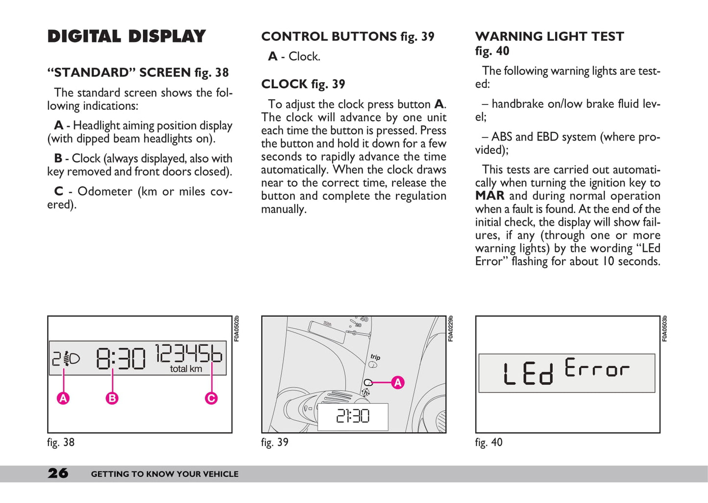 2009-2010 Fiat Doblò Owner's Manual | English