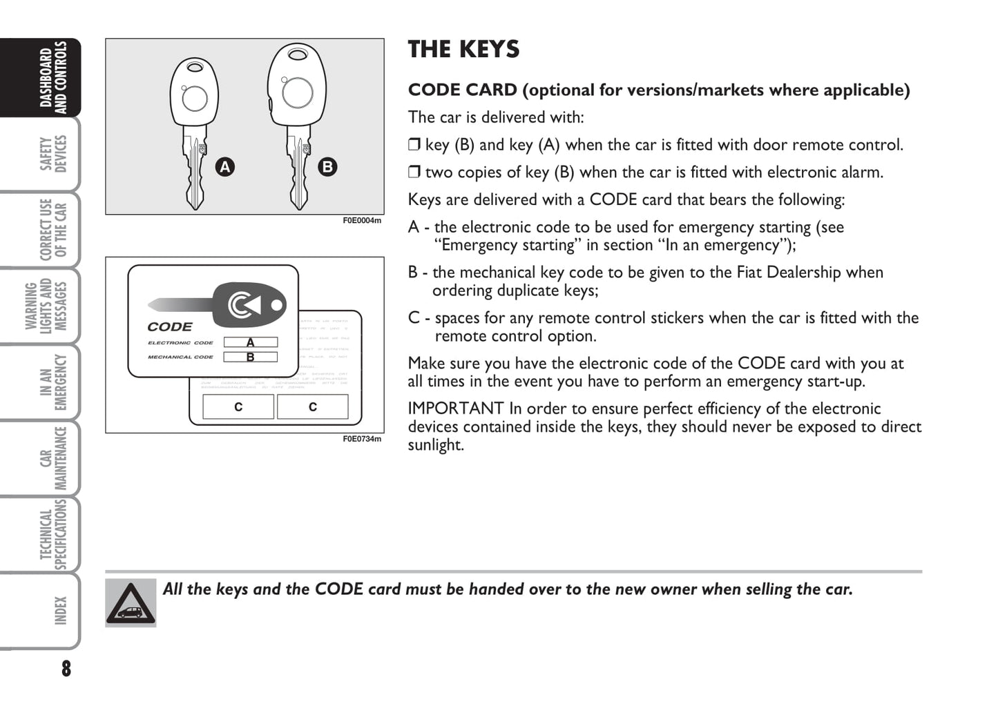 2007-2008 Fiat Multipla Owner's Manual | English