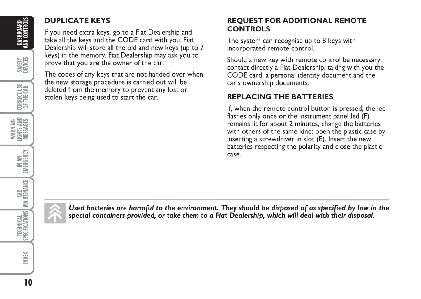2007-2008 Fiat Multipla Owner's Manual | English