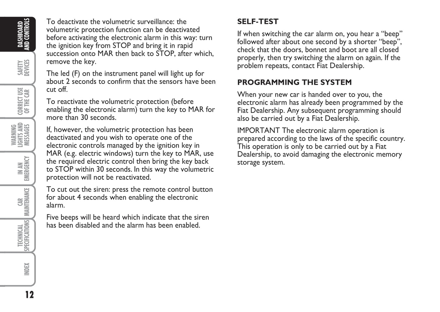 2007-2008 Fiat Multipla Owner's Manual | English