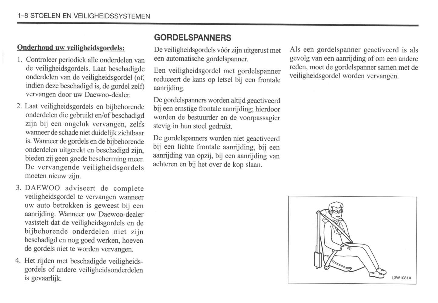 2002-2007 Daewoo Kalos Manuel du propriétaire | Néerlandais