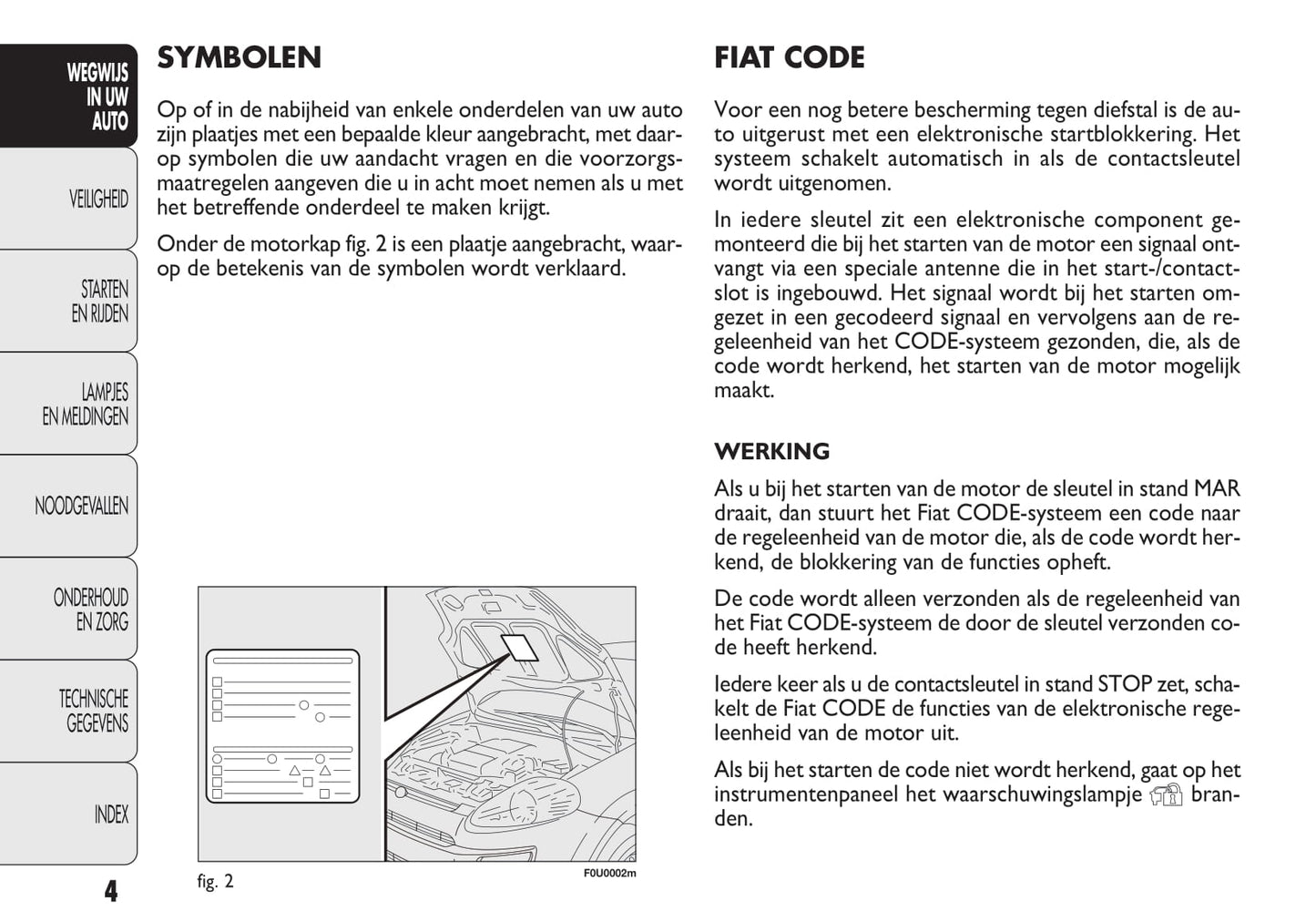 2009-2010 Fiat Punto/Punto Evo Owner's Manual | Dutch