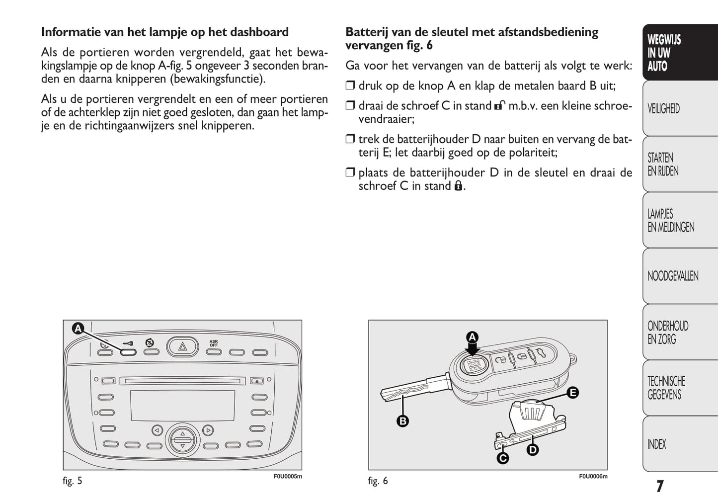 2009-2010 Fiat Punto/Punto Evo Owner's Manual | Dutch
