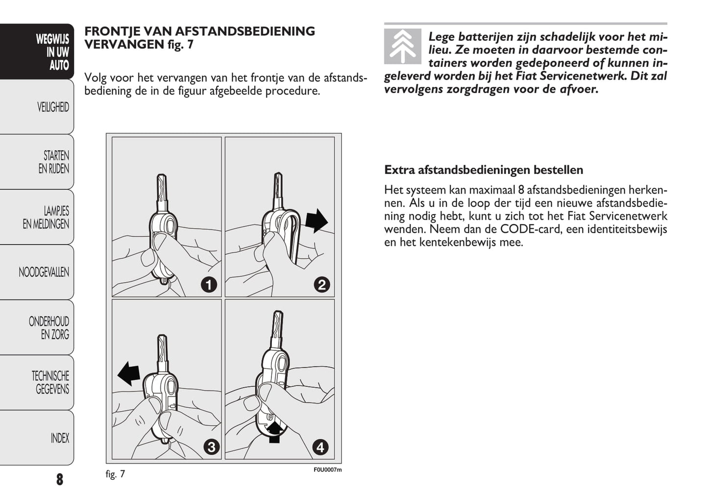 2009-2010 Fiat Punto/Punto Evo Owner's Manual | Dutch