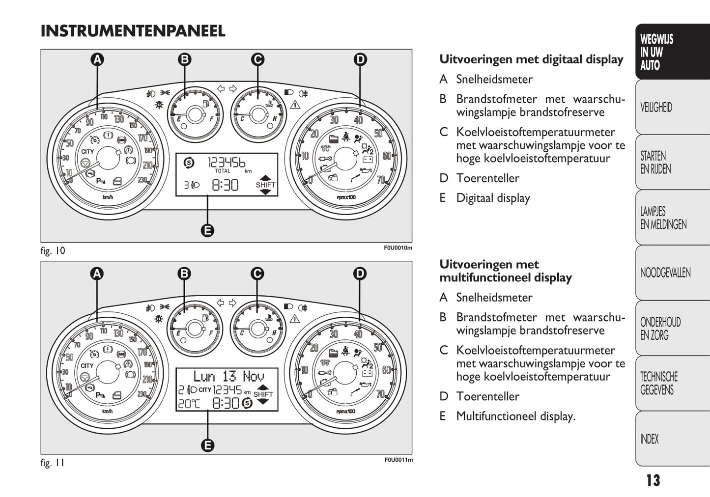 2009-2010 Fiat Punto/Punto Evo Owner's Manual | Dutch