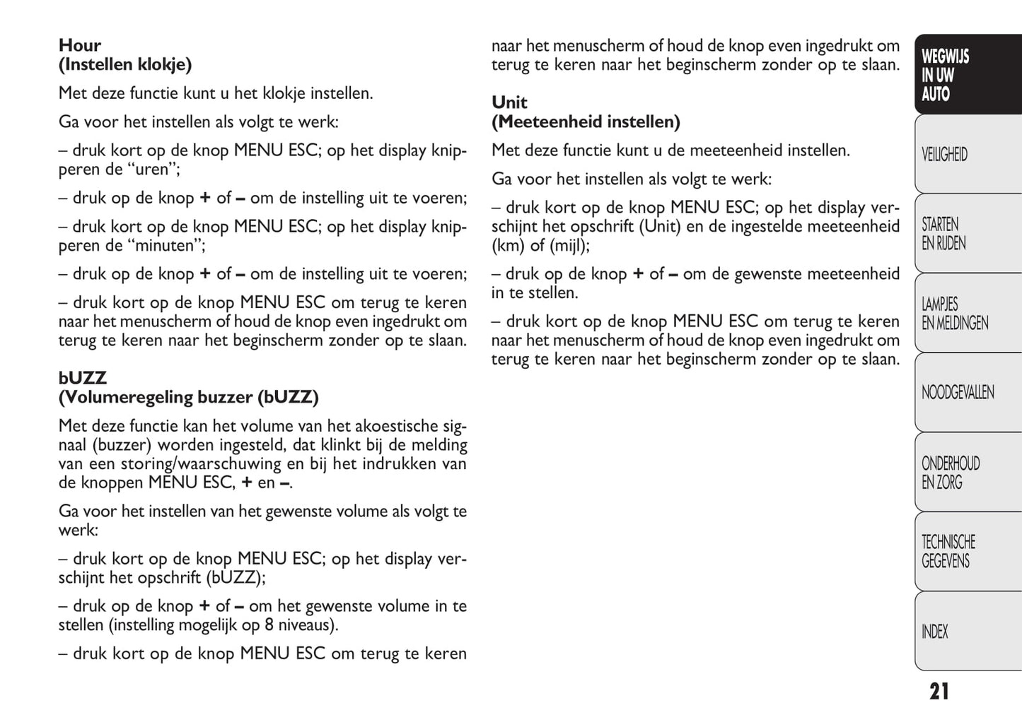 2009-2010 Fiat Punto/Punto Evo Owner's Manual | Dutch