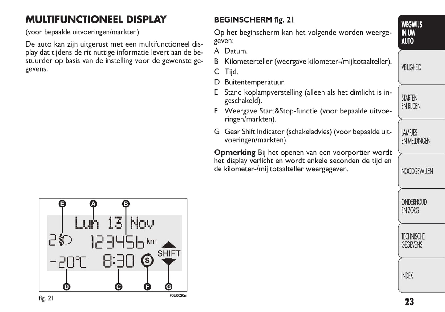 2009-2010 Fiat Punto/Punto Evo Owner's Manual | Dutch