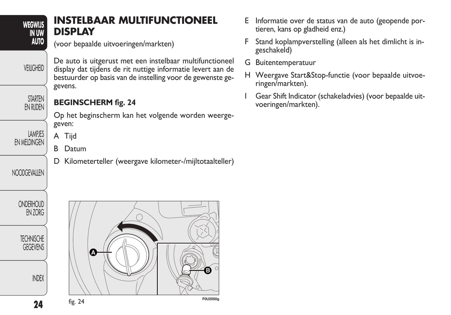2009-2010 Fiat Punto/Punto Evo Owner's Manual | Dutch