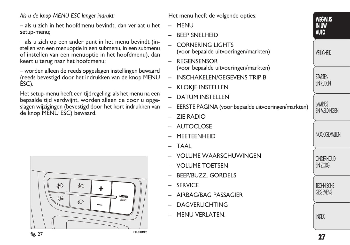 2009-2010 Fiat Punto/Punto Evo Owner's Manual | Dutch