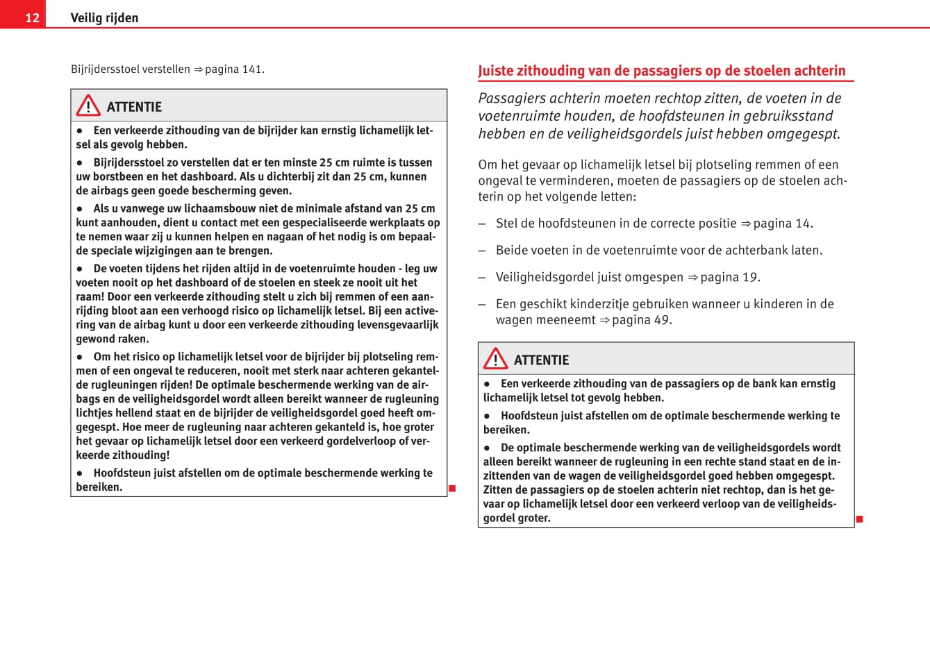 2009-2012 Seat Exeo Manuel du propriétaire | Néerlandais