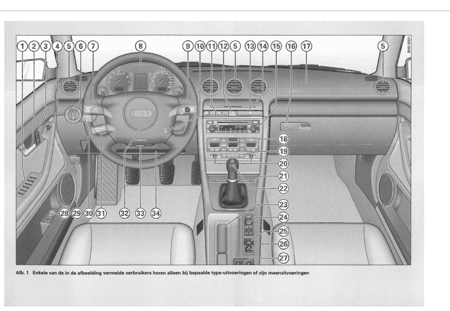 2002-2005 Audi A4 Cabriolet Owner's Manual | Dutch