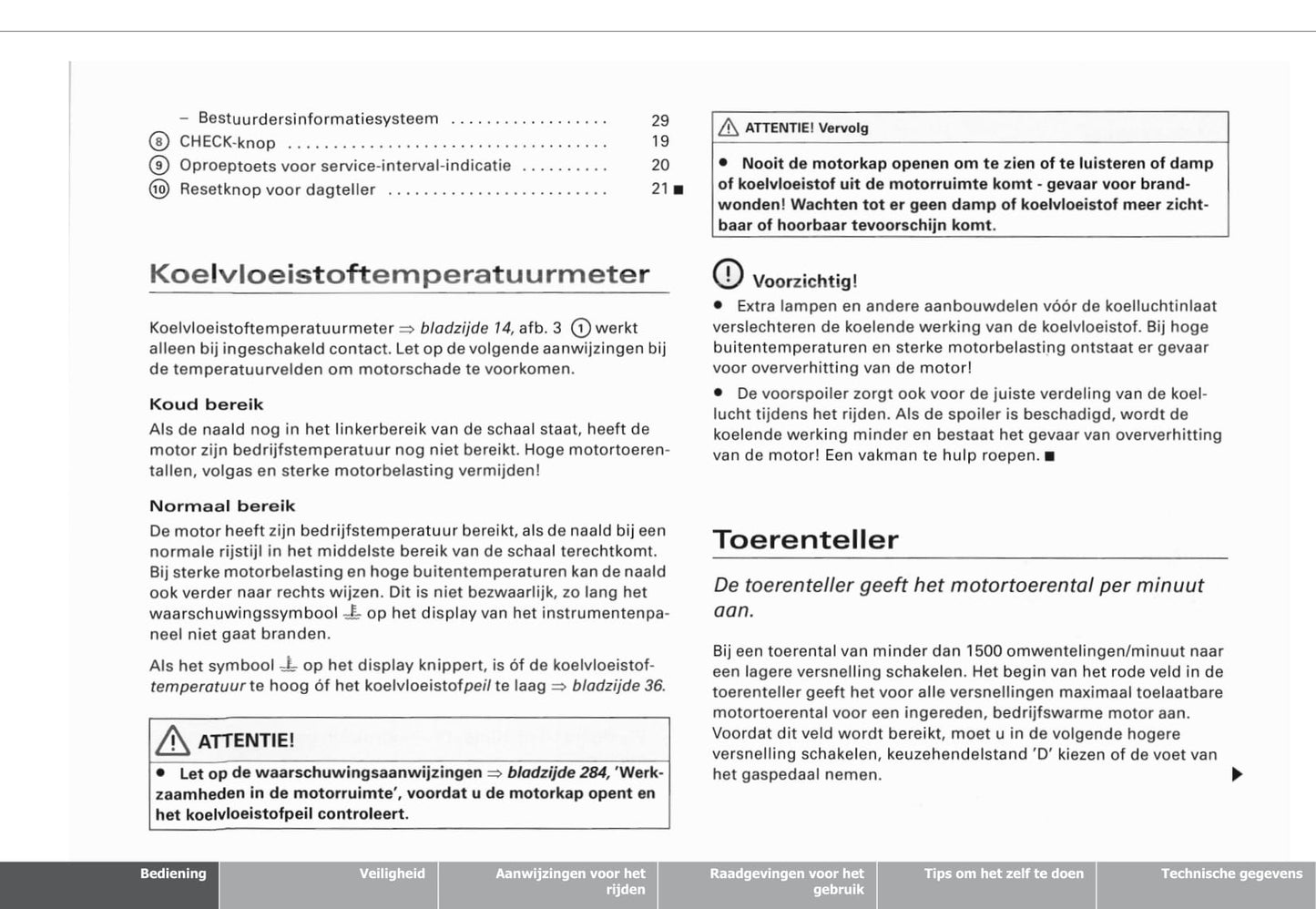 2002-2005 Audi A4 Cabriolet Owner's Manual | Dutch