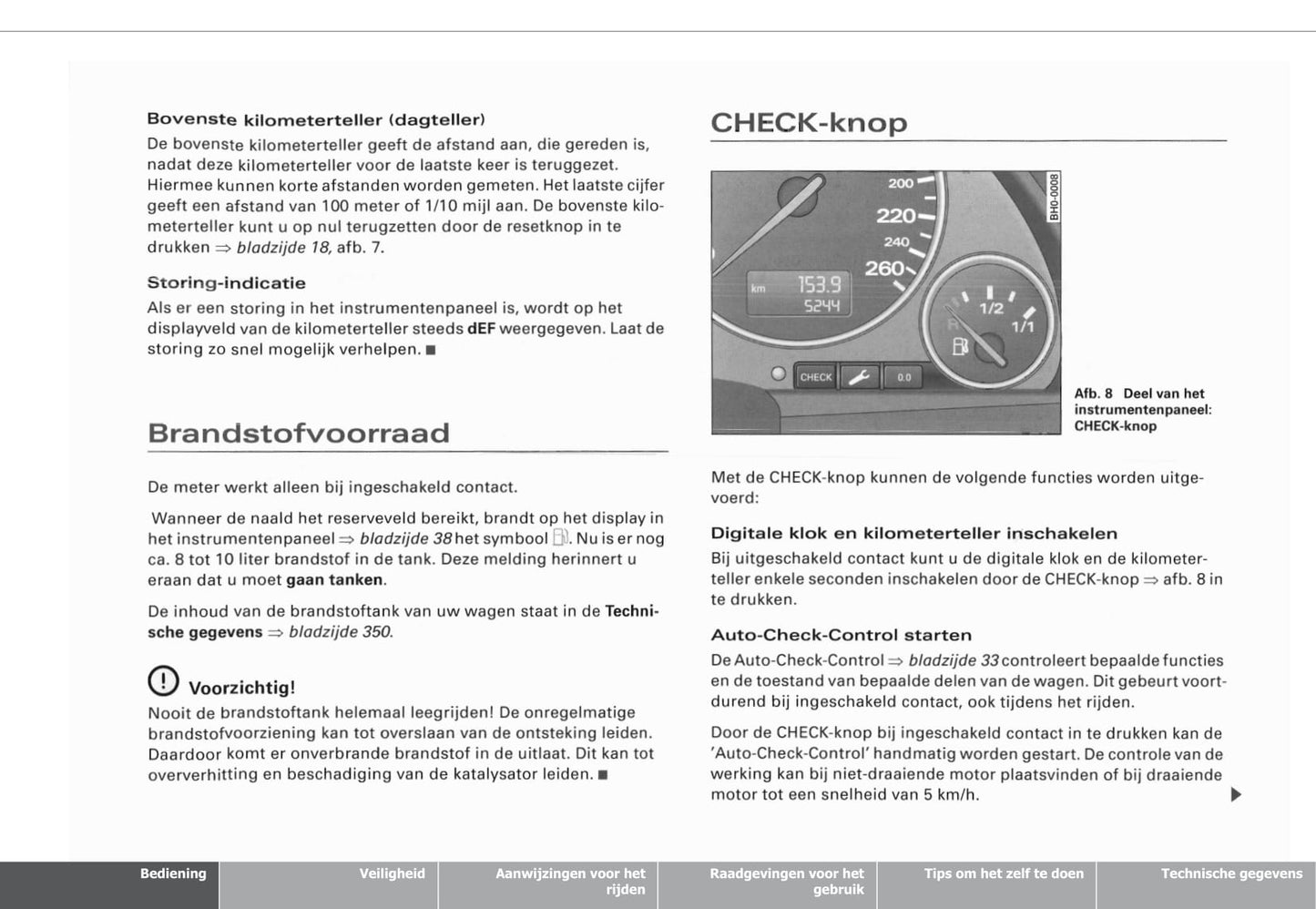 2002-2005 Audi A4 Cabriolet Owner's Manual | Dutch