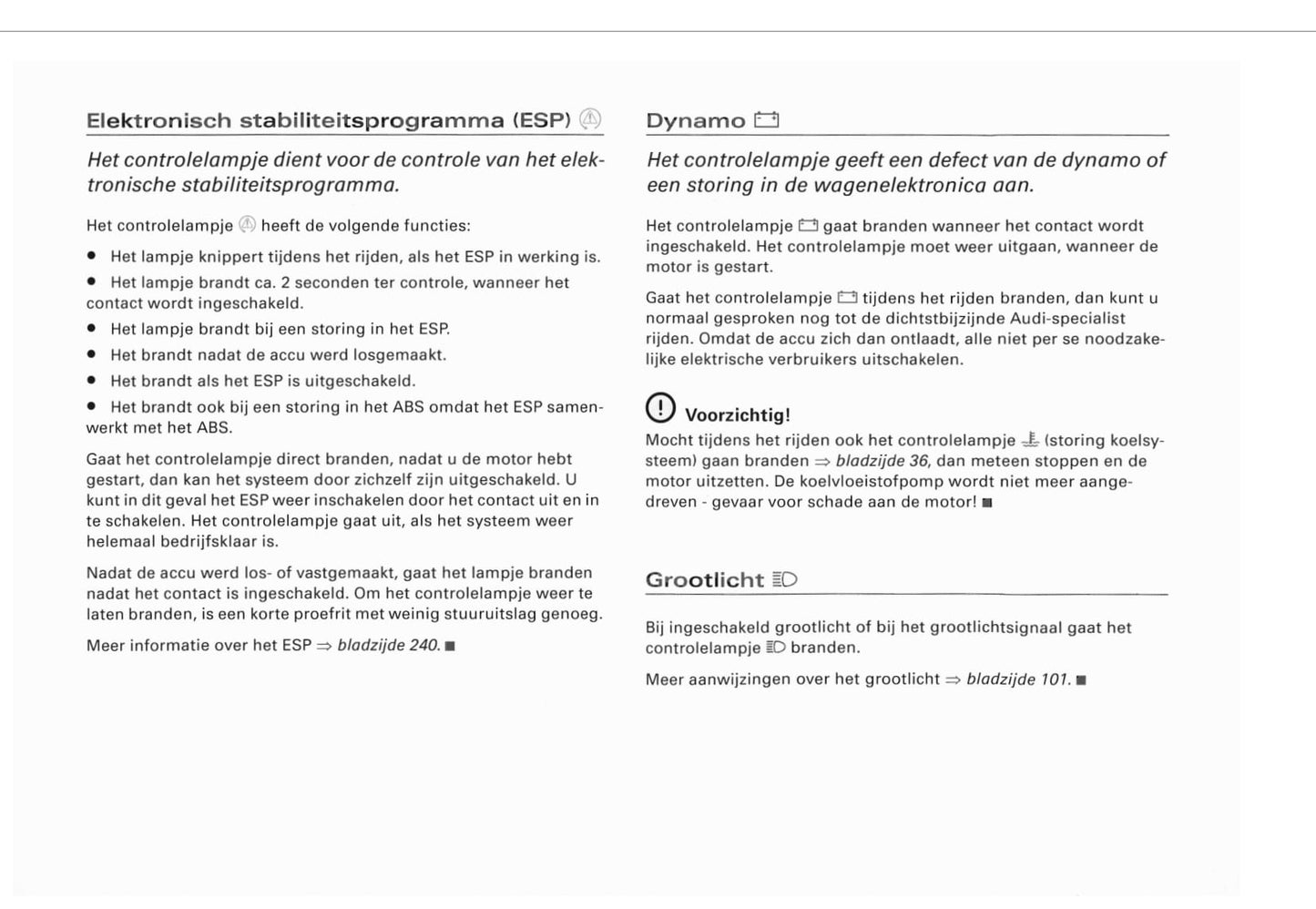 2002-2005 Audi A4 Cabriolet Owner's Manual | Dutch