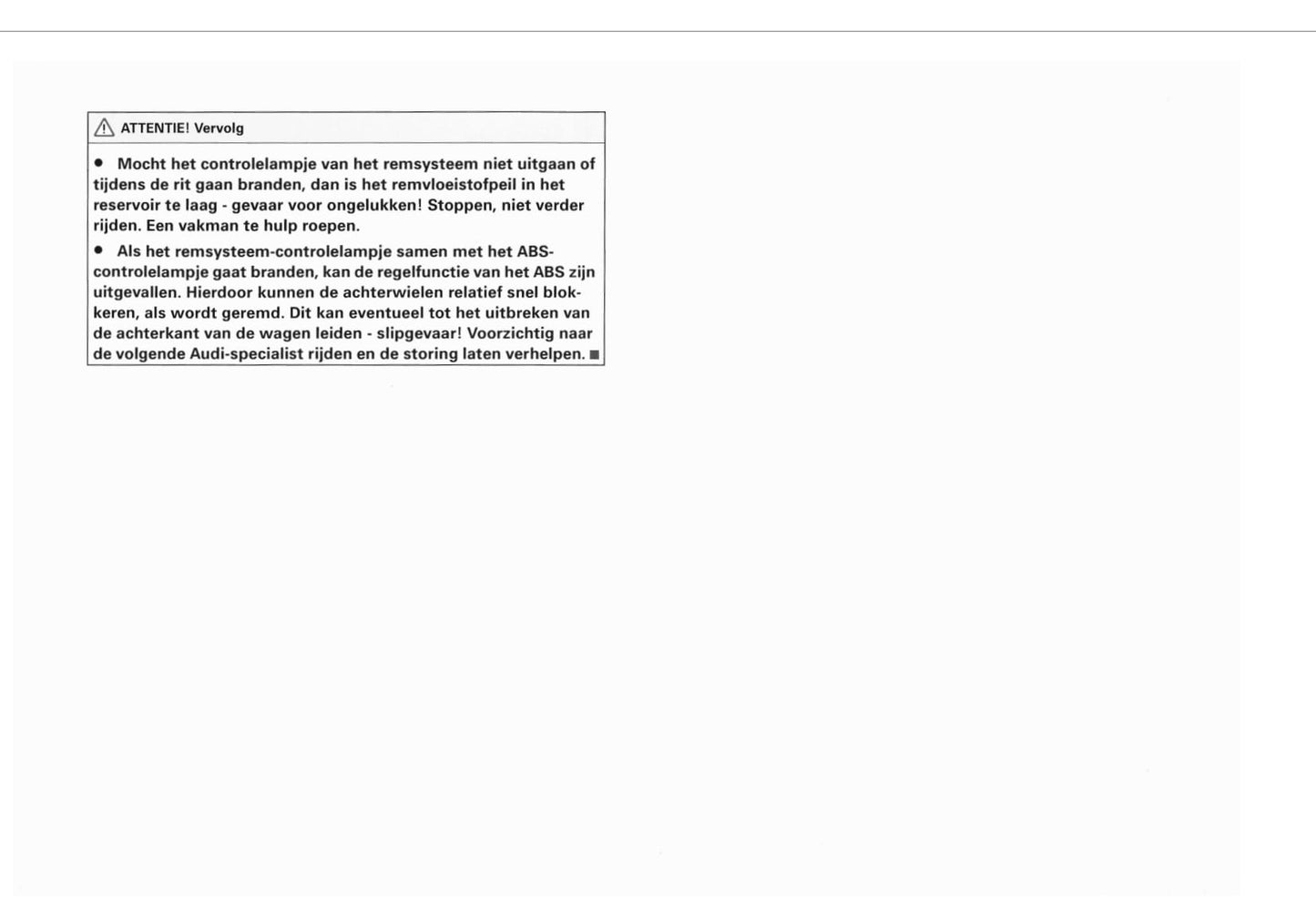 2002-2005 Audi A4 Cabriolet Owner's Manual | Dutch