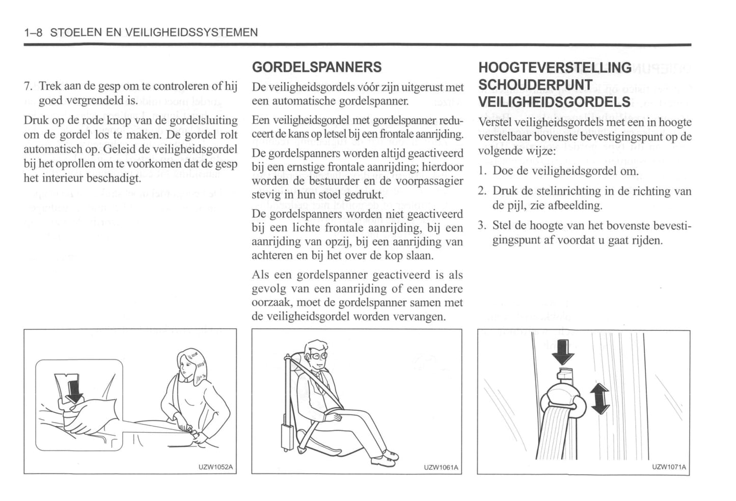 2000-2004 Daewoo Tacuma Owner's Manual | Dutch