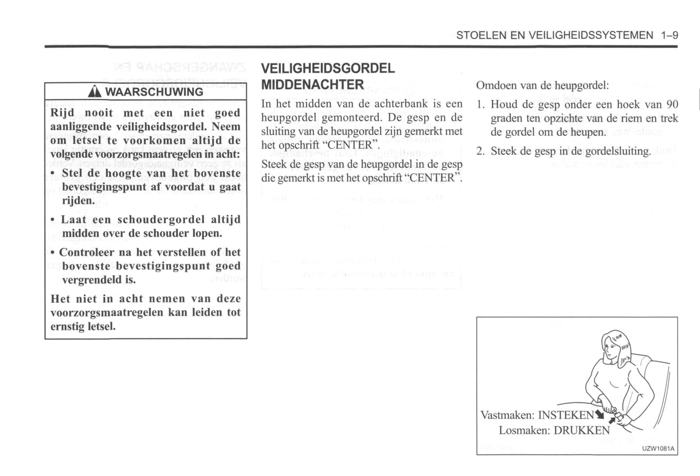 2000-2004 Daewoo Tacuma Owner's Manual | Dutch