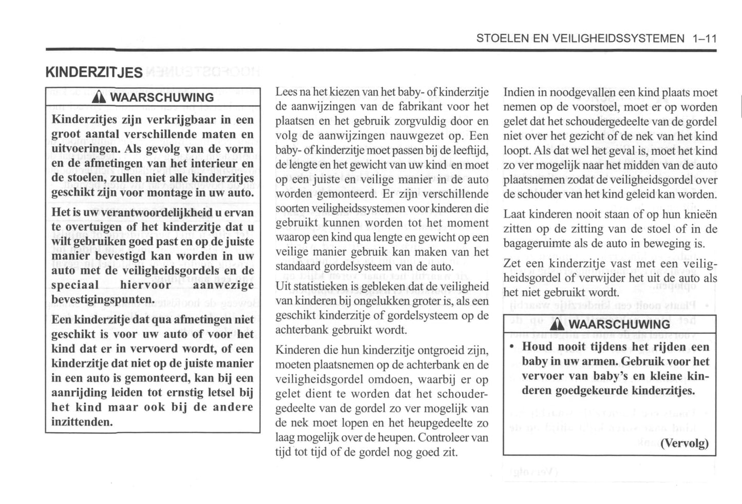 2000-2004 Daewoo Tacuma Owner's Manual | Dutch