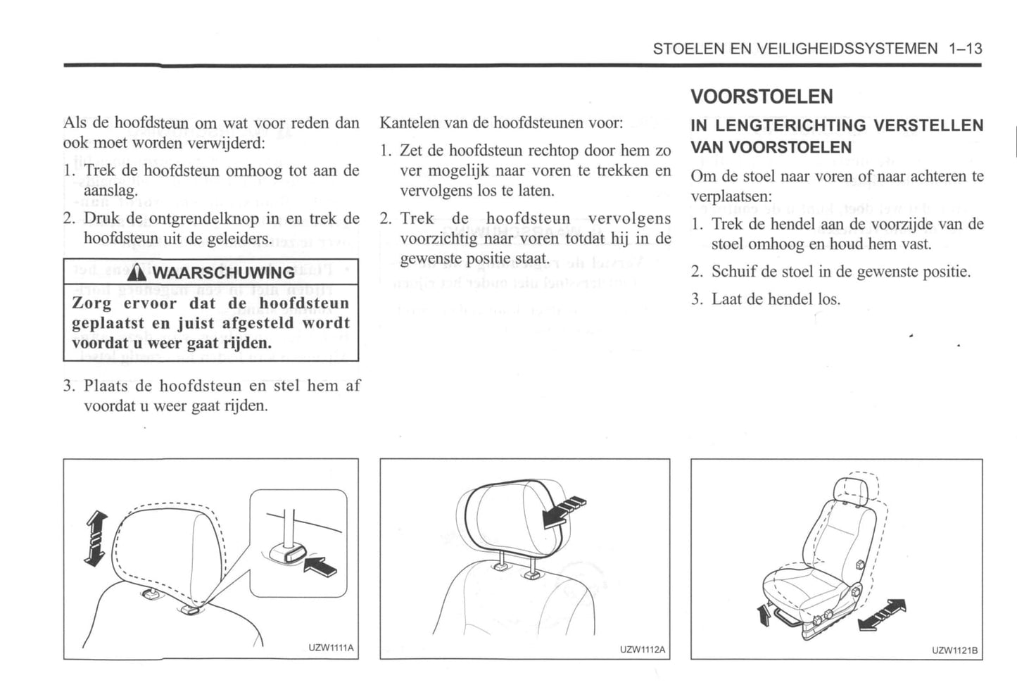 2000-2004 Daewoo Tacuma Owner's Manual | Dutch