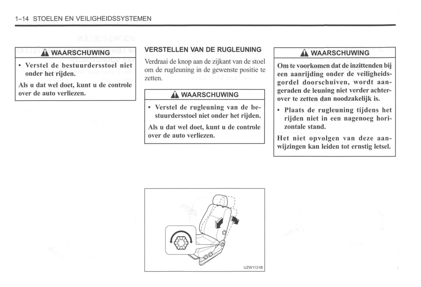 2000-2004 Daewoo Tacuma Owner's Manual | Dutch