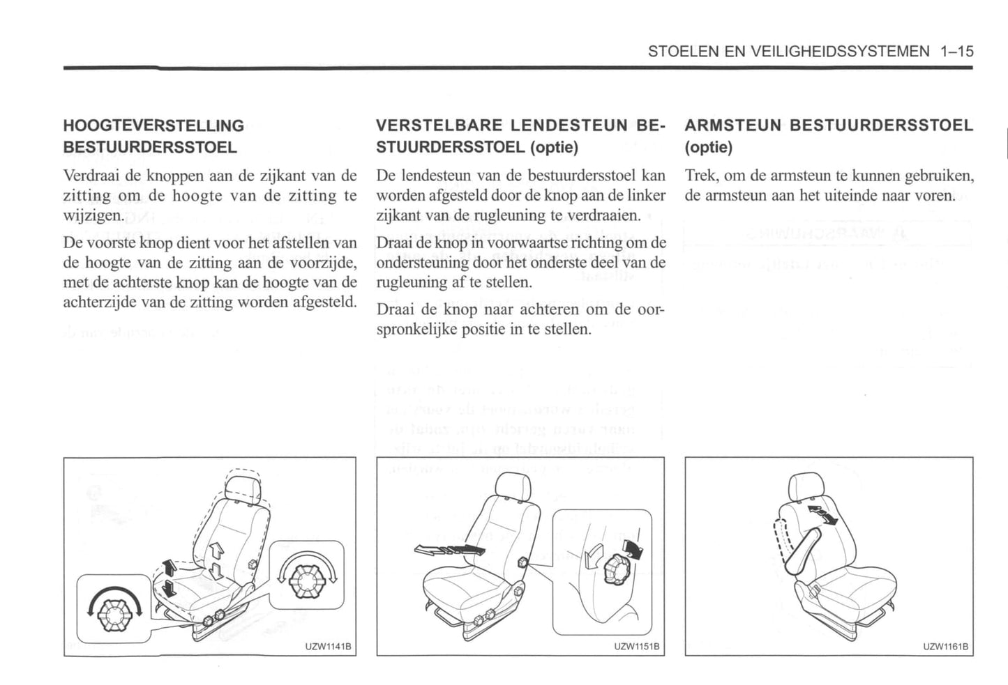 2000-2004 Daewoo Tacuma Owner's Manual | Dutch
