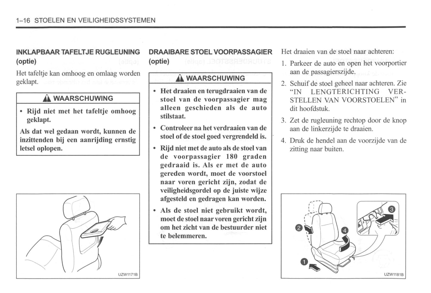 2000-2004 Daewoo Tacuma Owner's Manual | Dutch