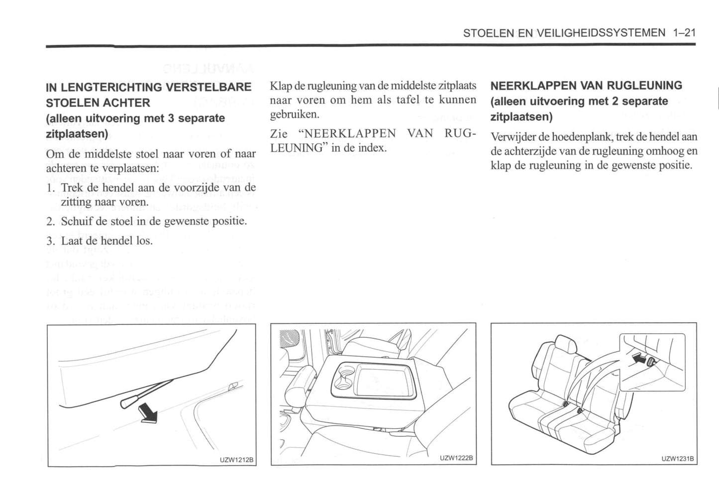 2000-2004 Daewoo Tacuma Owner's Manual | Dutch