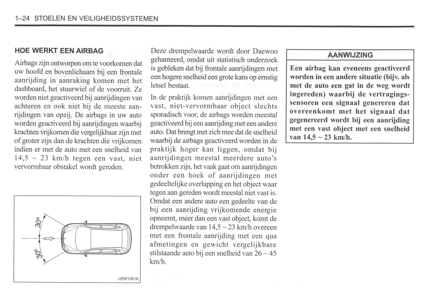2000-2004 Daewoo Tacuma Owner's Manual | Dutch