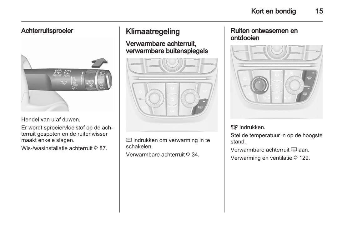 2015 Opel Meriva Owner's Manual | Dutch