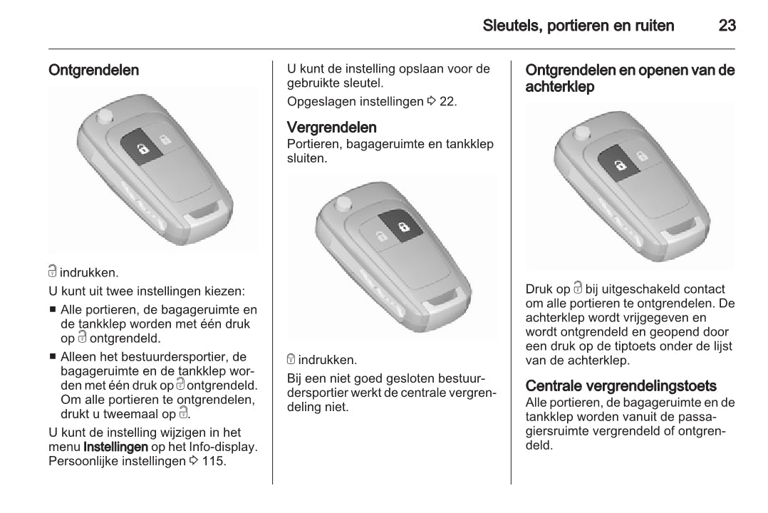 2015 Opel Meriva Owner's Manual | Dutch