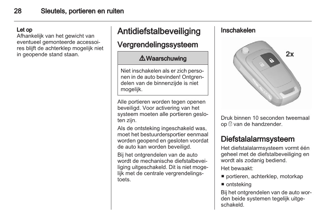 2015 Opel Meriva Owner's Manual | Dutch
