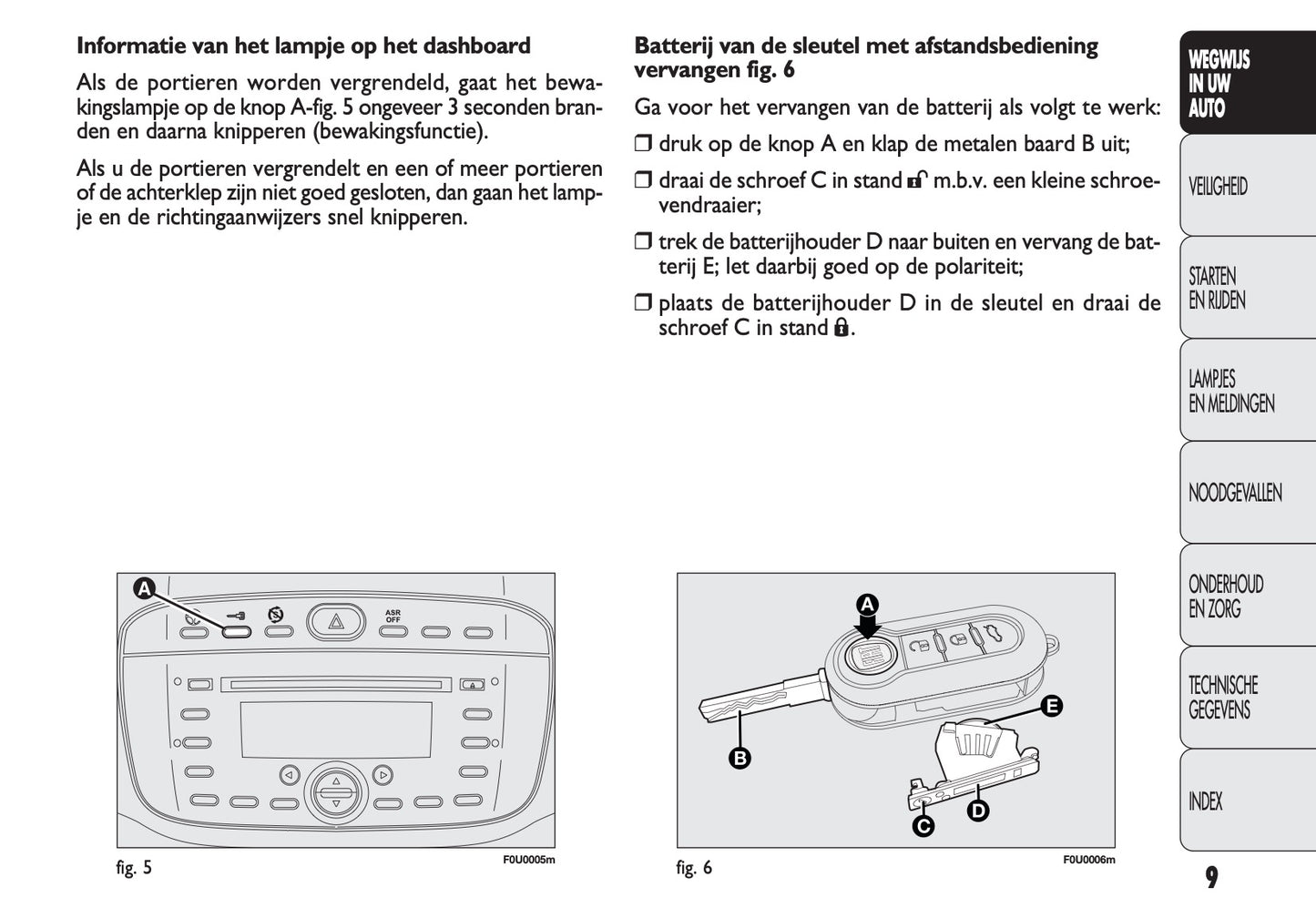 2011-2012 Fiat Punto/Punto Evo Owner's Manual | Dutch