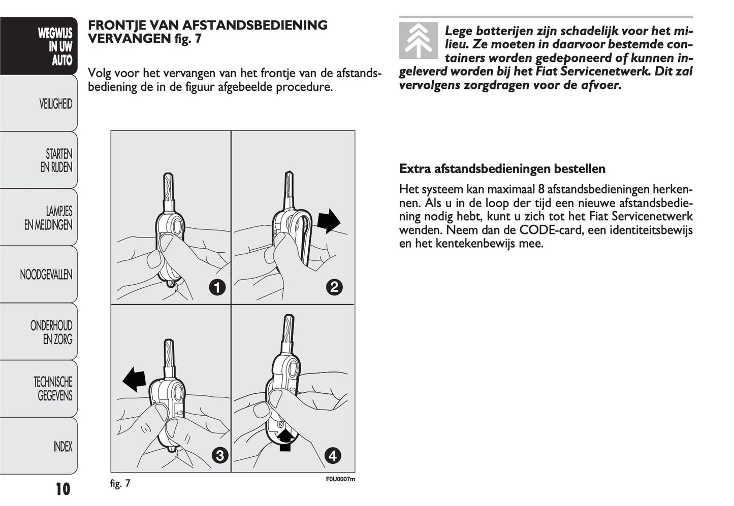 2011-2012 Fiat Punto/Punto Evo Owner's Manual | Dutch
