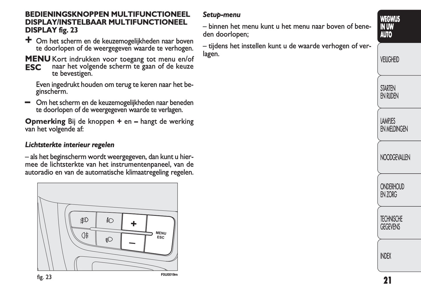 2011-2012 Fiat Punto/Punto Evo Owner's Manual | Dutch