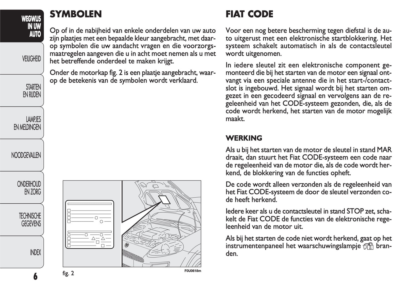 2011-2012 Fiat Punto/Punto Evo Owner's Manual | Dutch