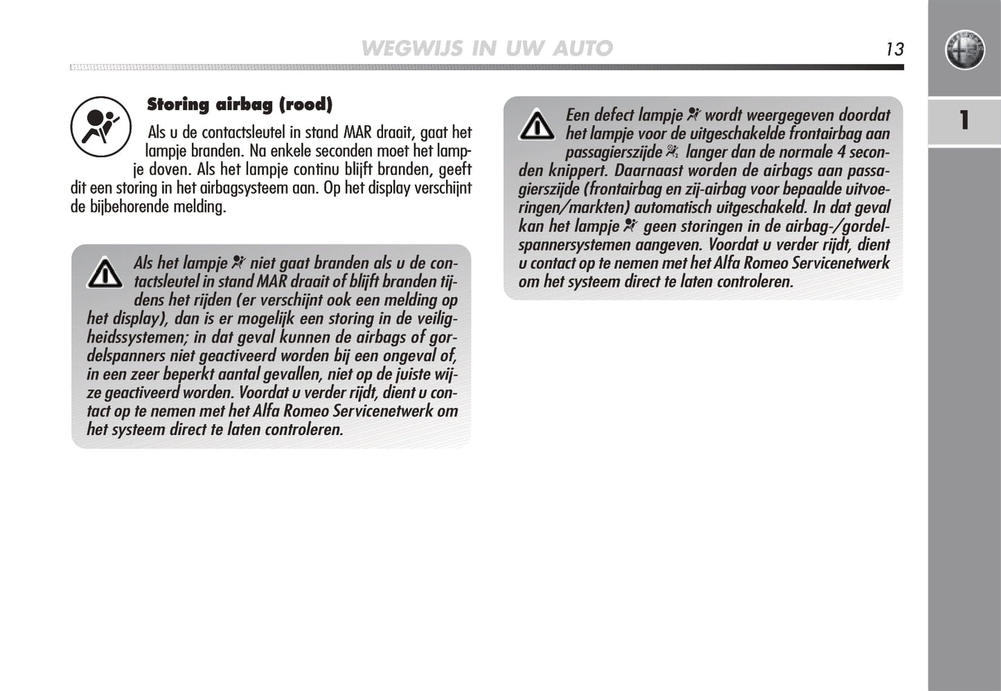2008-2014 Alfa Romeo Mito Owner's Manual | Dutch