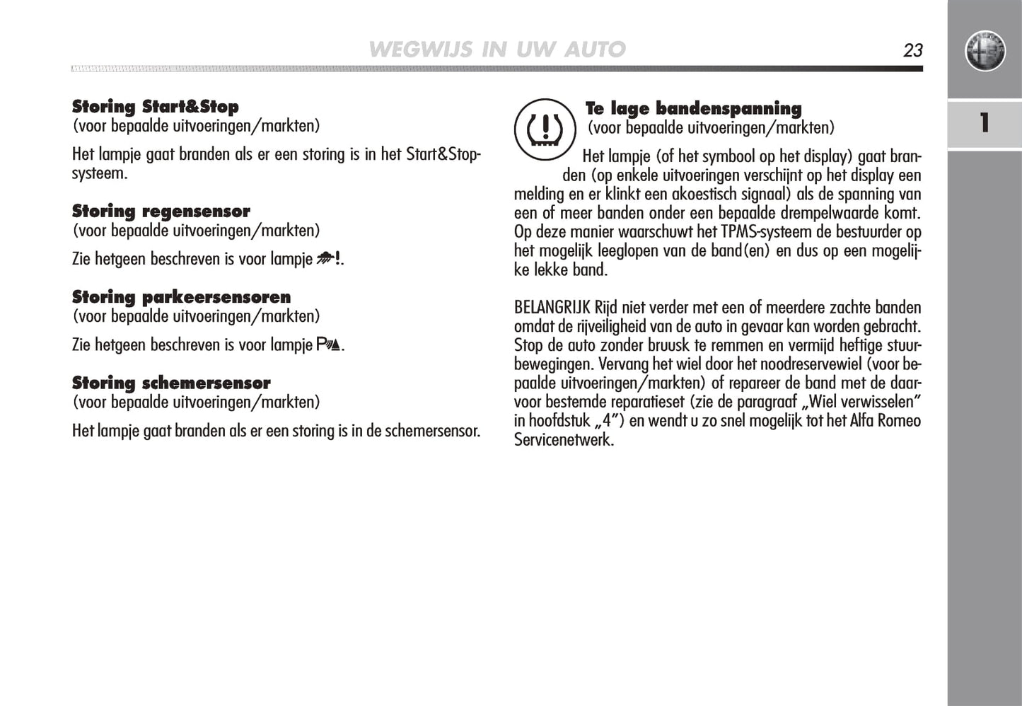 2008-2014 Alfa Romeo Mito Owner's Manual | Dutch