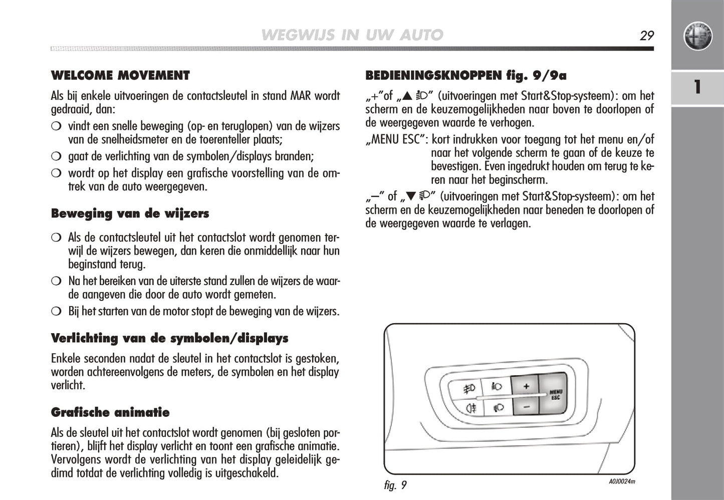 2008-2014 Alfa Romeo Mito Owner's Manual | Dutch
