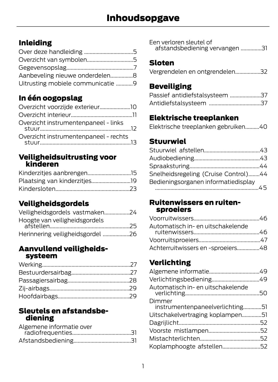 2014-2015 Ford Transit Owner's Manual | Dutch