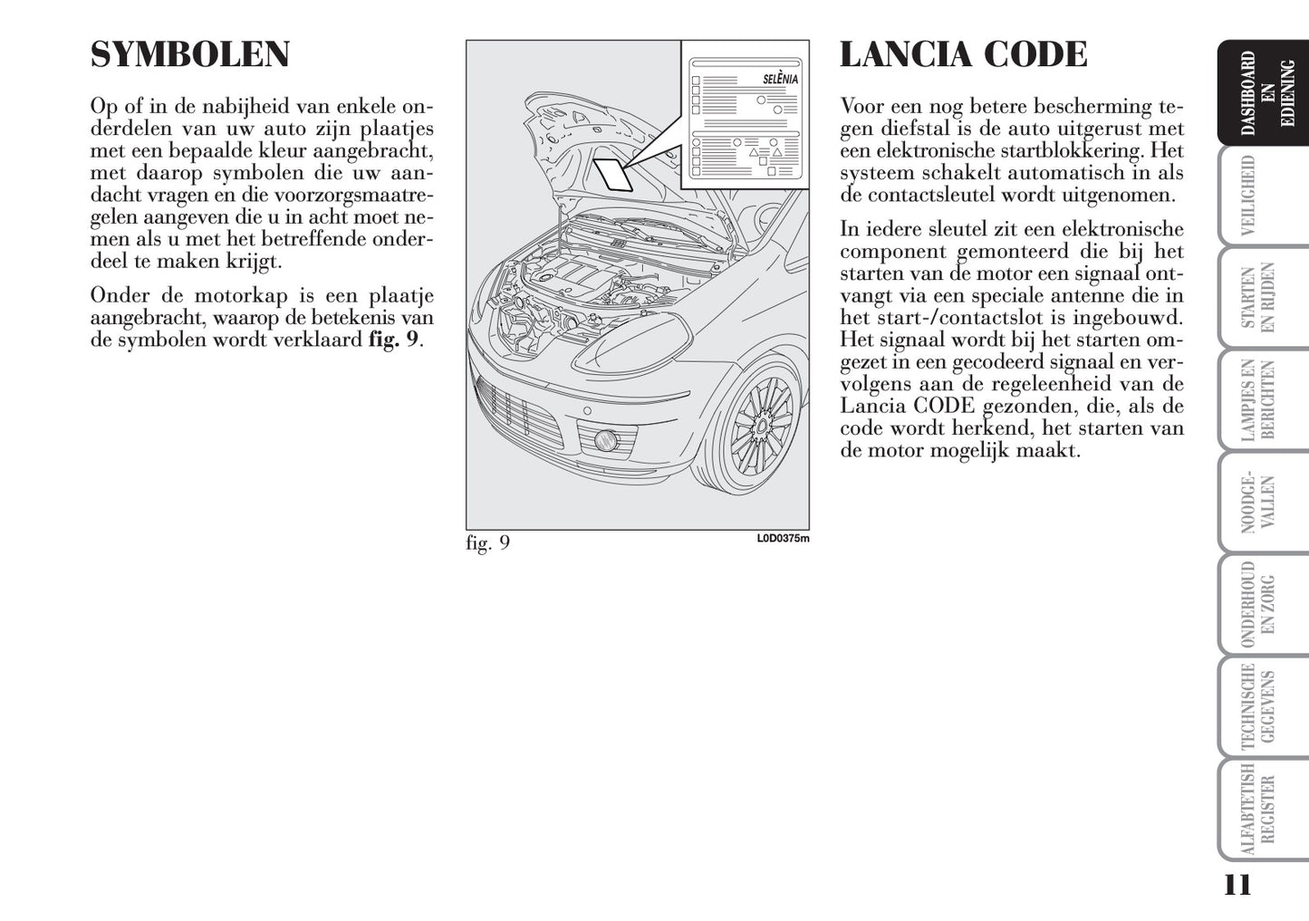 2004-2012 Lancia Musa Owner's Manual | Dutch