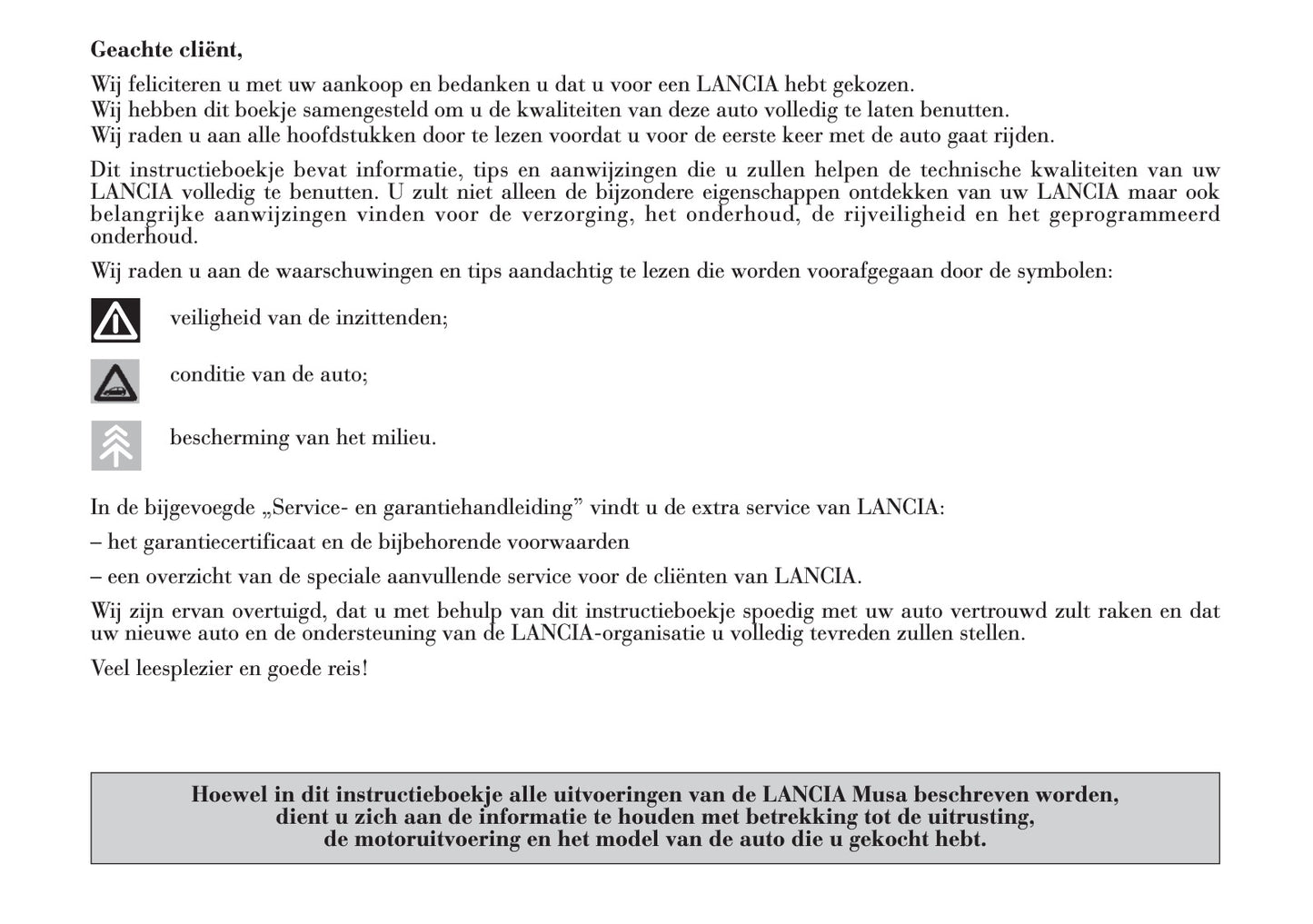 2004-2012 Lancia Musa Owner's Manual | Dutch