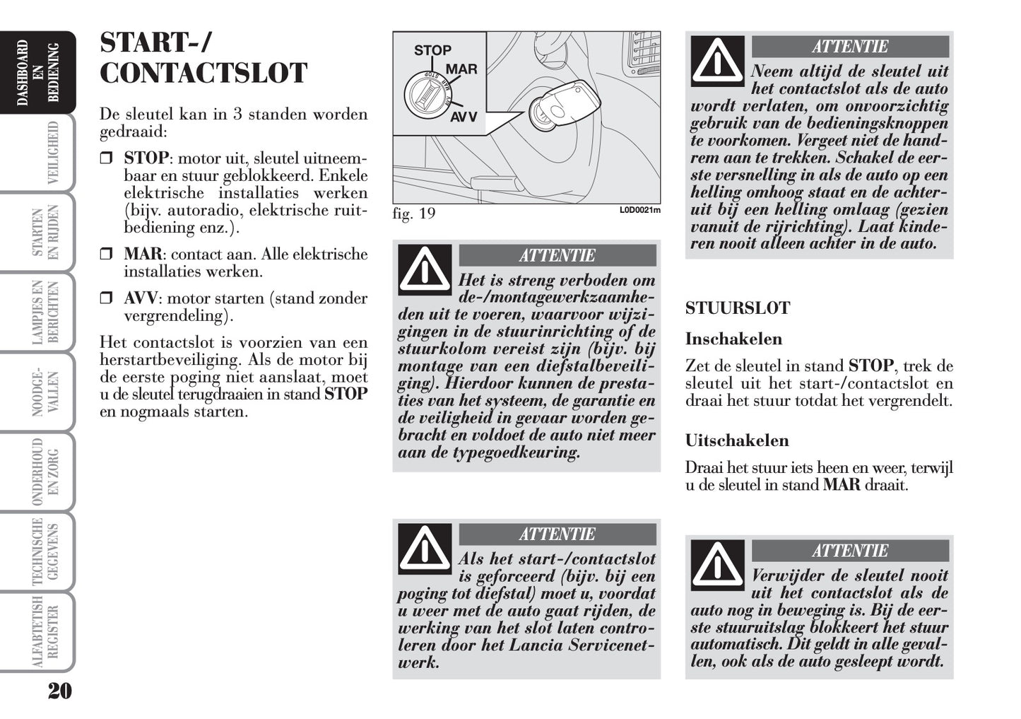 2004-2012 Lancia Musa Owner's Manual | Dutch