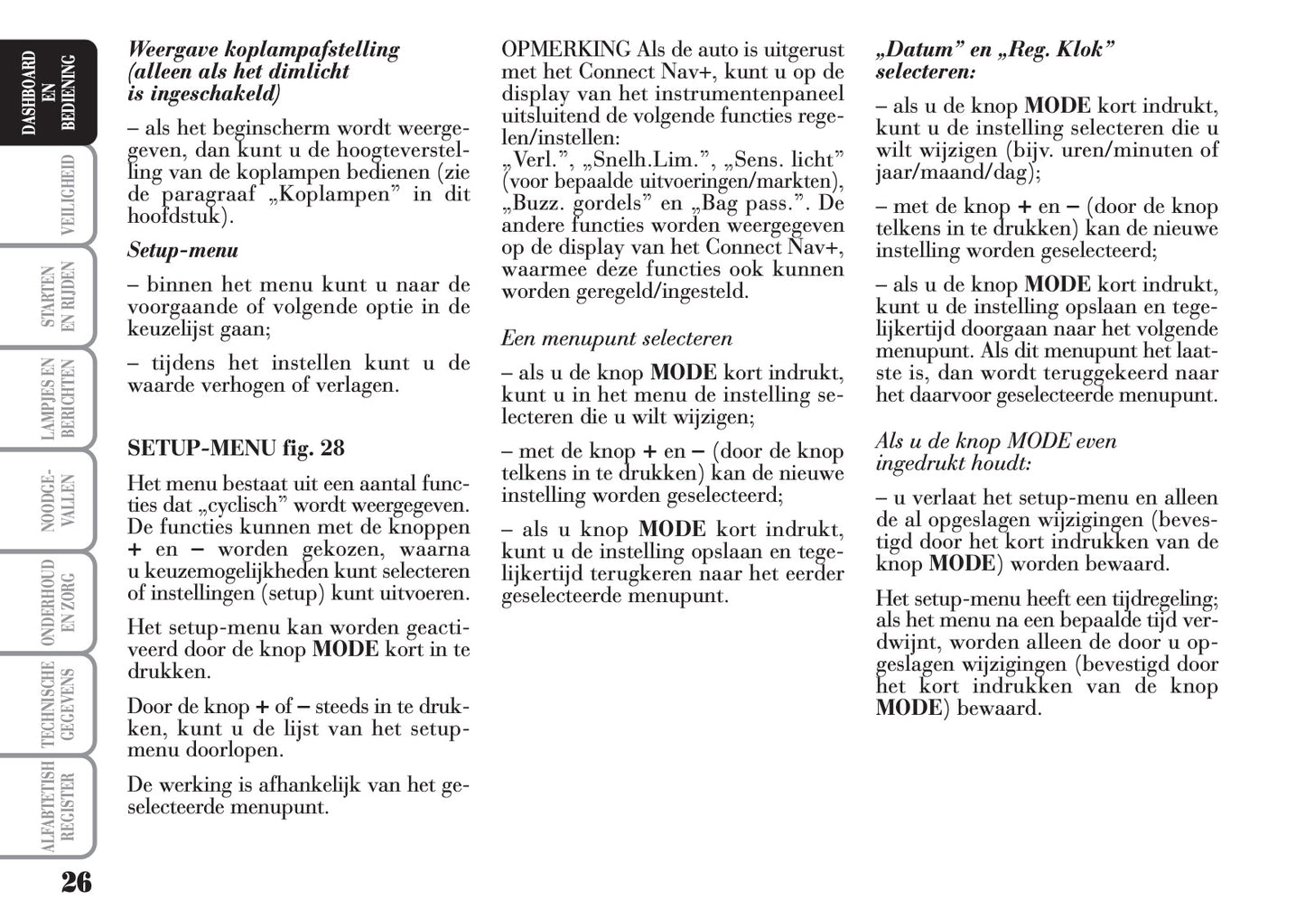 2004-2012 Lancia Musa Owner's Manual | Dutch