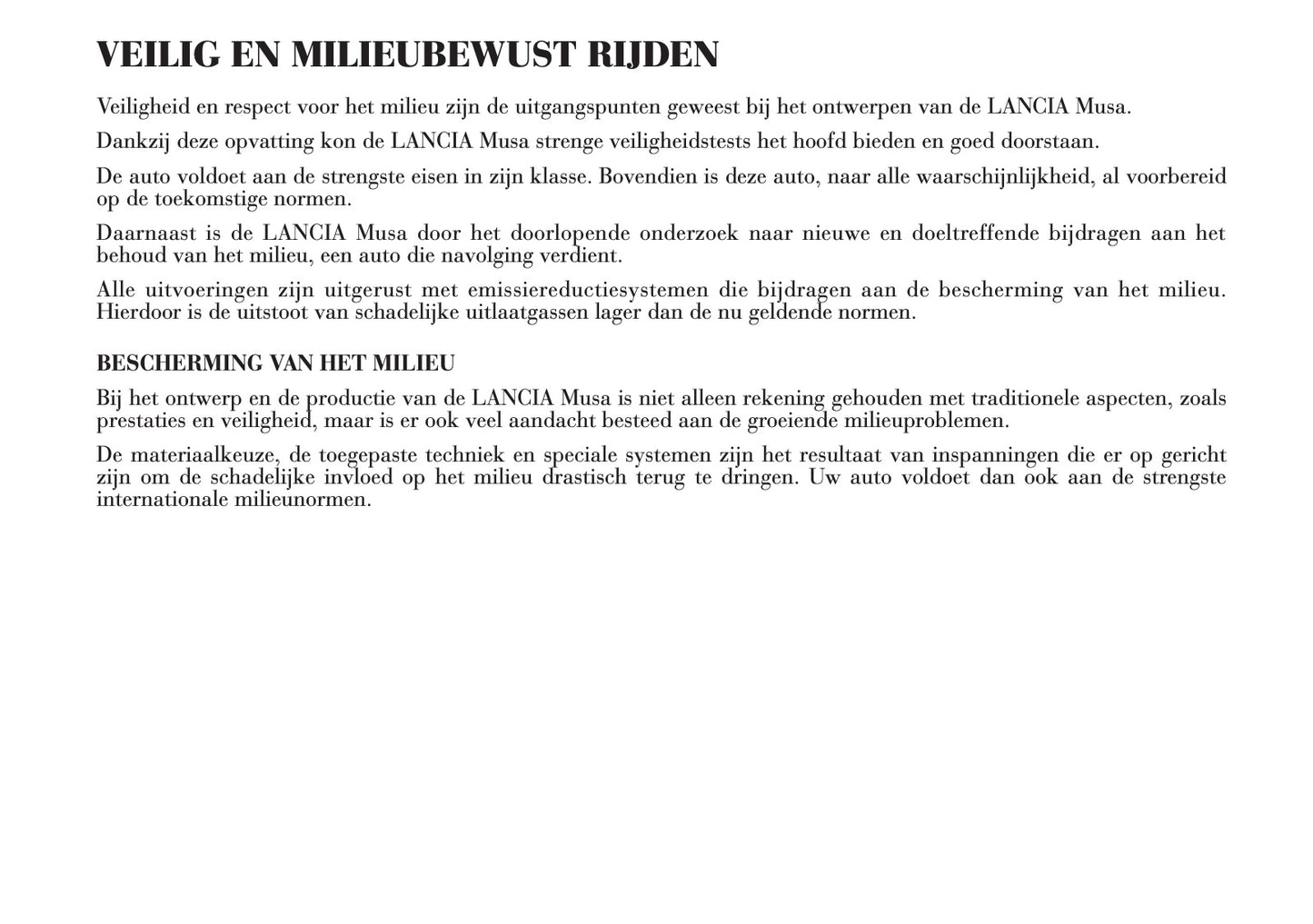 2004-2012 Lancia Musa Owner's Manual | Dutch