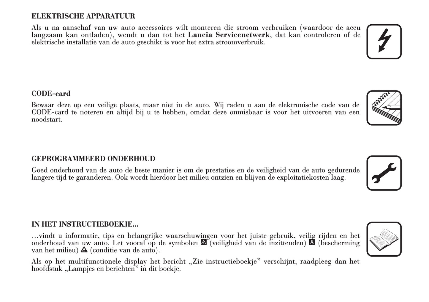 2004-2012 Lancia Musa Owner's Manual | Dutch