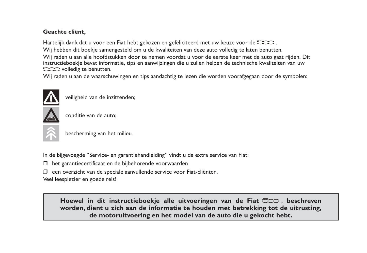 2015-2016 Fiat 500/500C Owner's Manual | Dutch