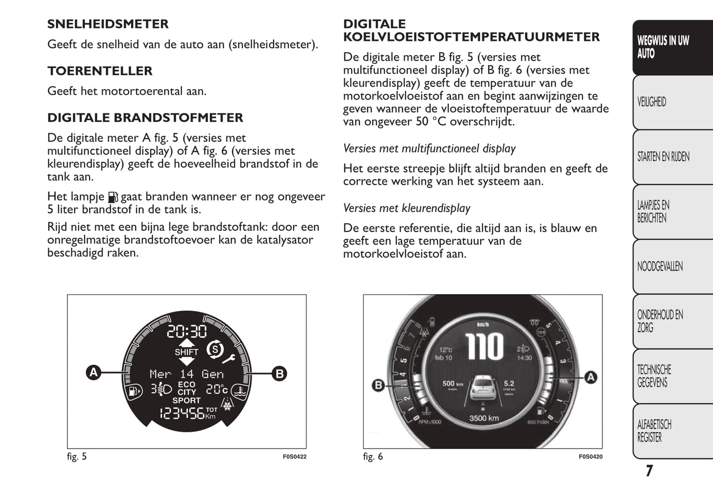 2015-2016 Fiat 500/500C Owner's Manual | Dutch