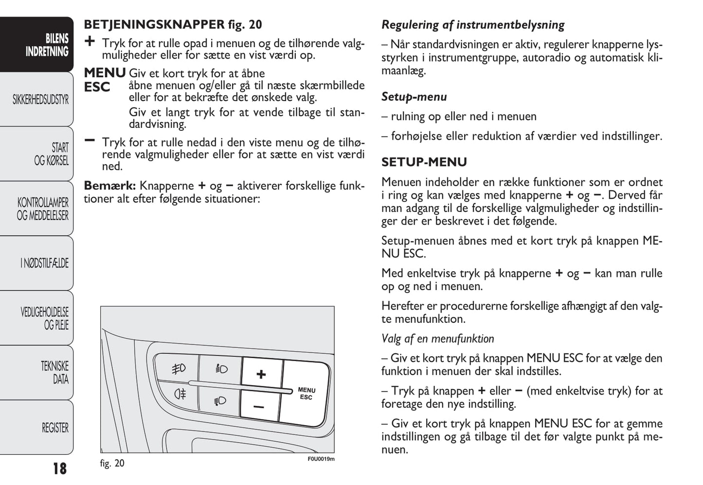 2009-2013 Fiat Punto Evo Manuel du propriétaire | Dansk