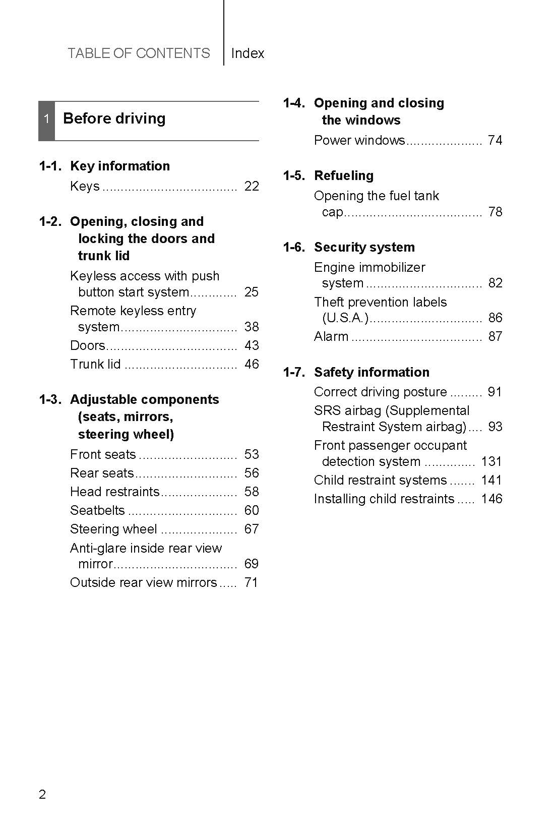 2020 Subaru BRZ Owner's Manual | English