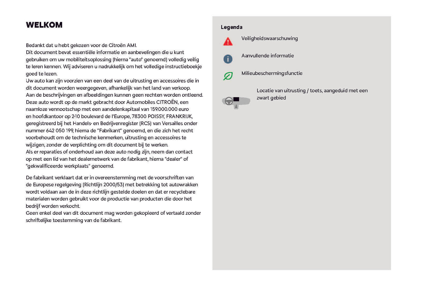 2023 Citroën AMI Owner's Manual | Dutch
